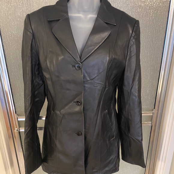 Boyangu Jackets & Blazers - VINTAGE  LEATHER  y2k  black leather jacket Size XL